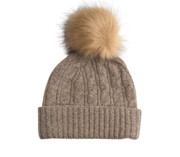 Beige Cashmere Hue Med Kvast