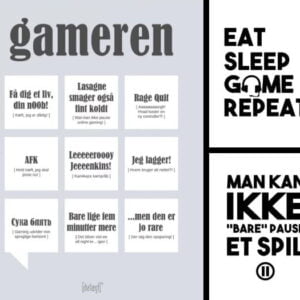 Gamer plakater fra Citatplakat