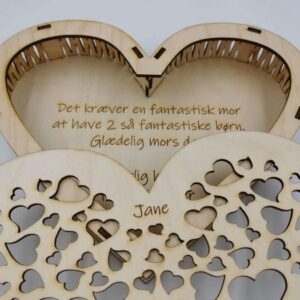 Hjerteæske - personlig gave til mor