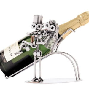 Metalfigur - Champagne holder m/brudepar