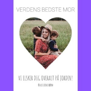 Verdens bedste mor plakat med billede