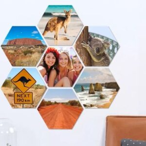 Personlige hexagon vægbilleder