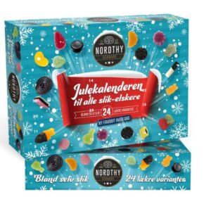 Nordthy slik julekalender i blå