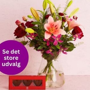 Lilje buket og chokoladehjerter
