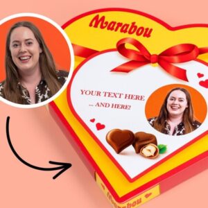 Marabou Hjerte Chokoladeæske med Eget Foto