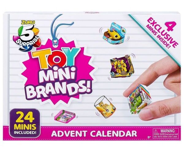 5 Surprise Julekalender - Mini Brands - Toy - 24 Låger