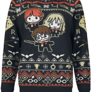 Harry Potter Christmas jumper - Chibi - S till XXL - Damer - multifarvet
