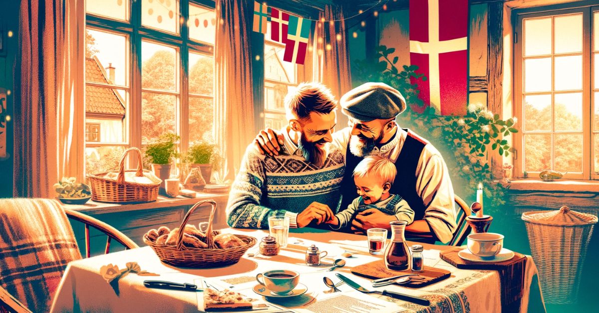 3 generationer på Fars dag i Danmark