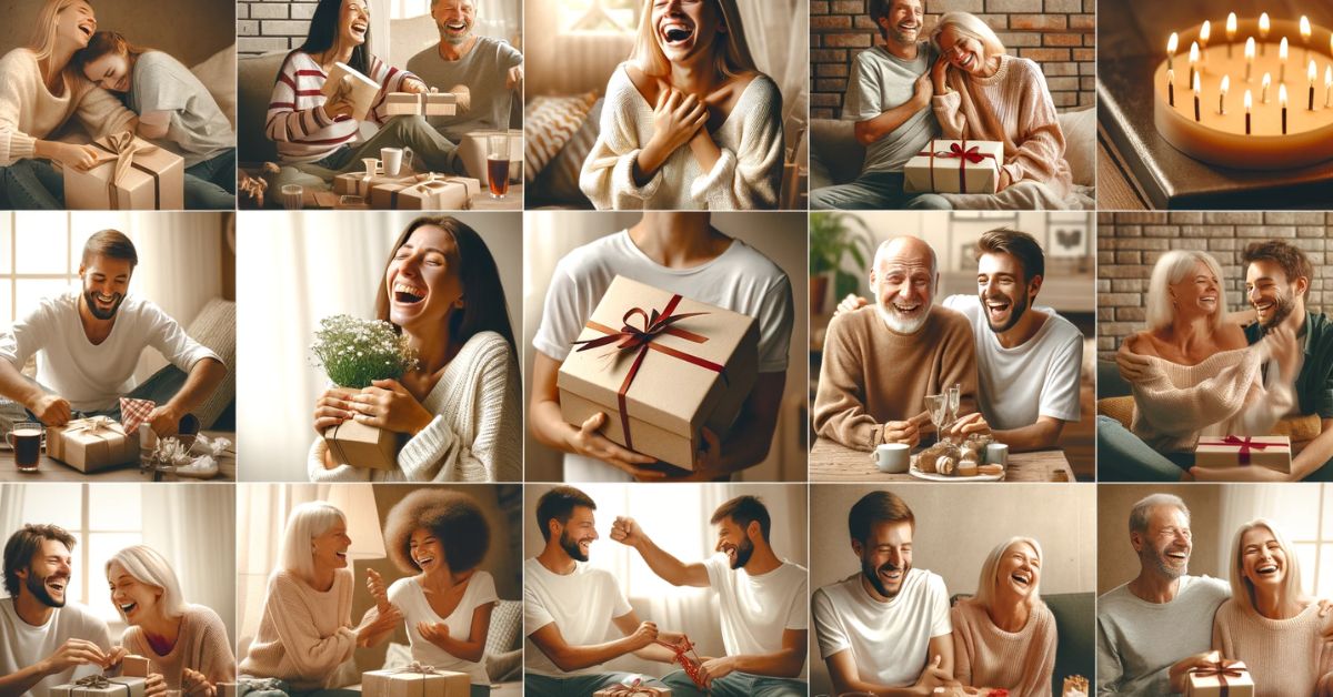 Glade folk der modtager de bedste gaver