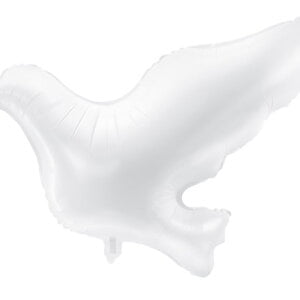 Hvid due ballon - 77 cm