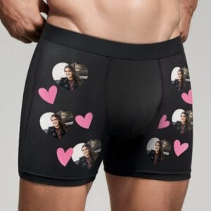 Boxershorts med foto - Størrelse Medium - Sort