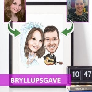 Bryllupsgave - Karikaturtegning efter dine fotos