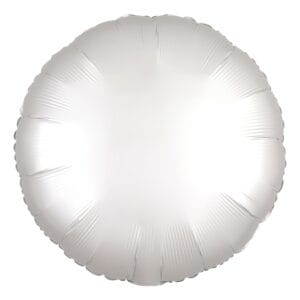 Folieballon Rund Satin Hvid