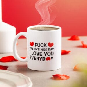 Krus med Tryk - F*ck Valentines Day