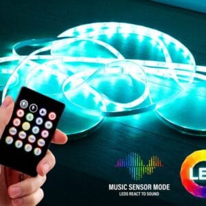 Musikstyret LED-strip med Fjernbetjening - Vooni