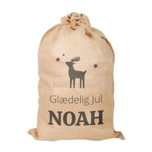 Personlig jute julegavesæk