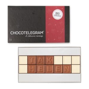 Personligt chokoladetelegram - 14 tegn