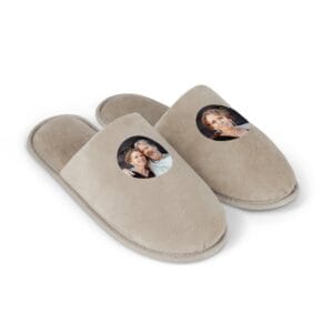 Personligt tilpassede hjemmesko - beige - str. 39 - 42