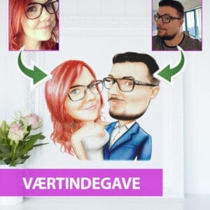 Værtindegave - karikaturtegning efter dine fotos