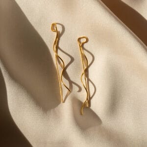 Ava - Guld øreringe (Nyt design)
