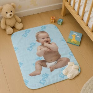 Babytæppe med Eget Billede & Navn