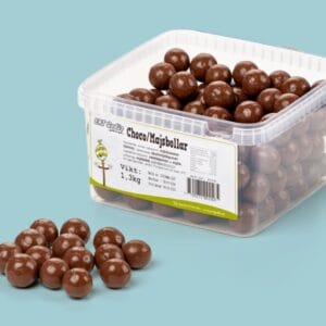 Majskugler Chokolade Bland-selv slik i kasser 1,3 kg