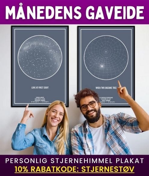 Personlig stjernehimmel plakat - Månedens gaveide